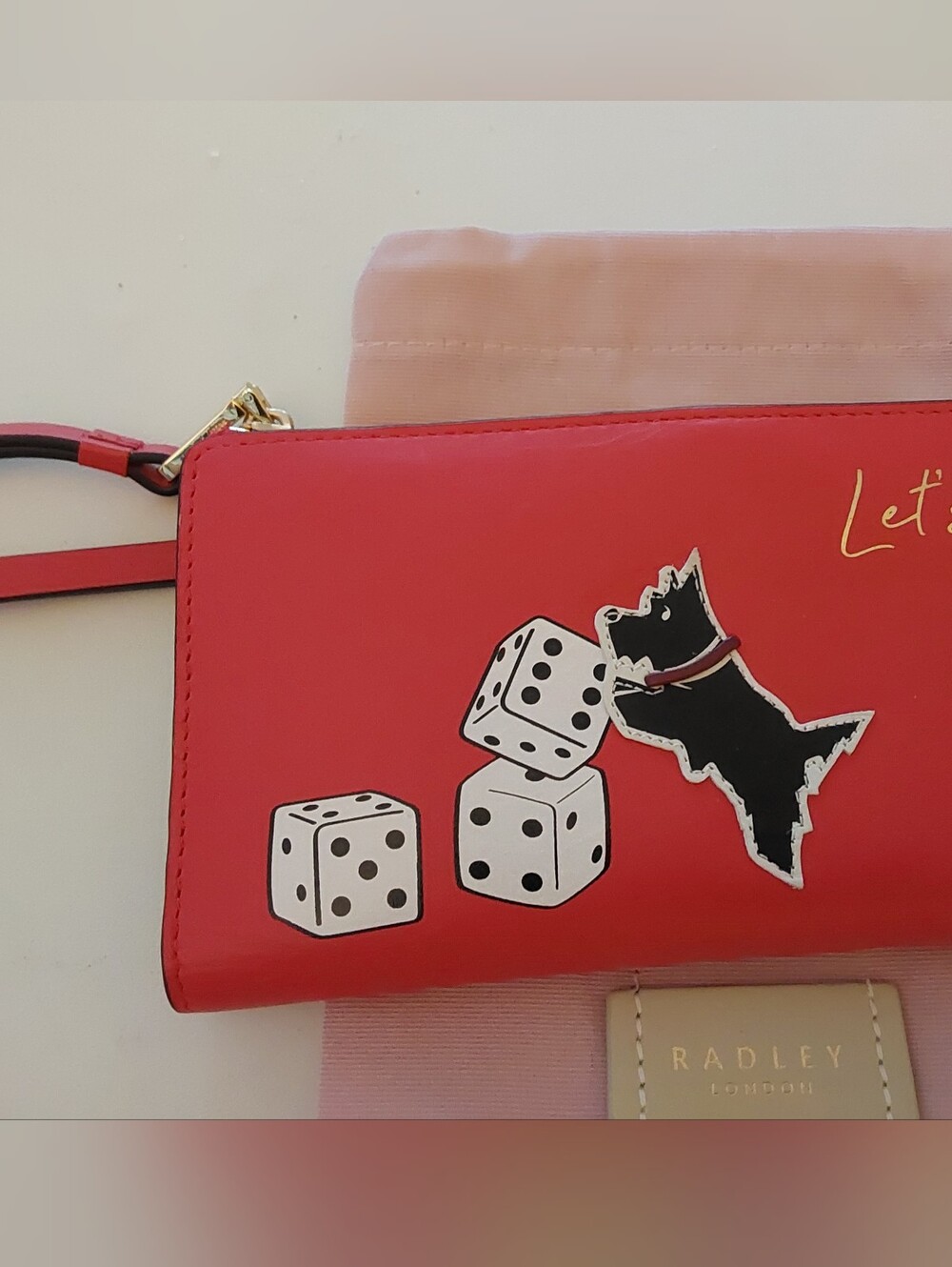 Radley Red Dog-Print Dog Wristlet Wallet